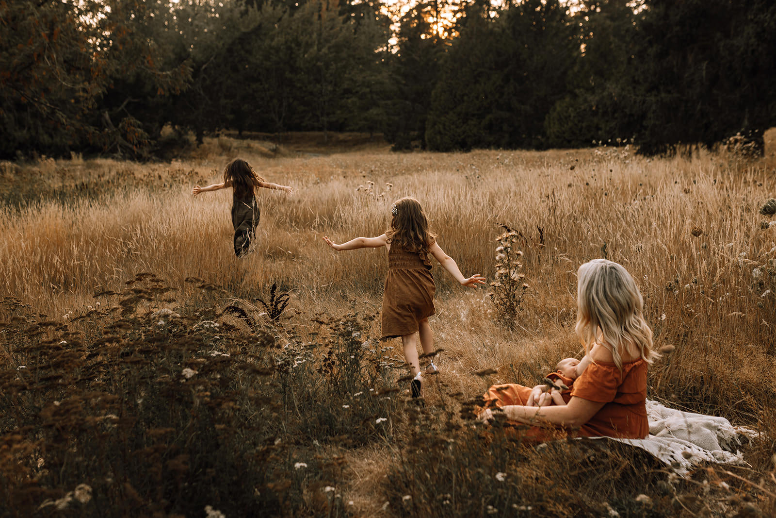 family enjoying time outdoors in Victoria, BC